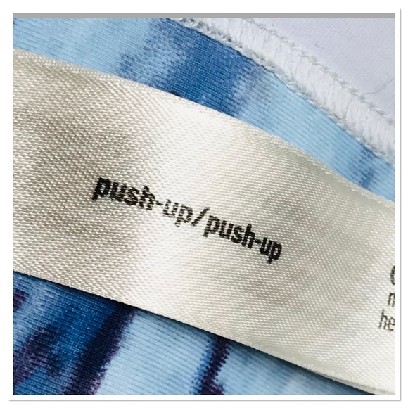 Victoria’s Secret PINK Bonded Underwire Cup Push Up Bra Blue Tie Dye Size Small - Picture 9 of 10